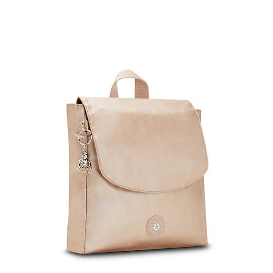 Kipling Dannie Metallic Small Rugzak Goud Beige | BE 1546SG